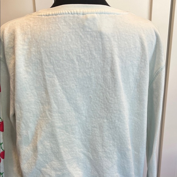 🍒🍒🍒 Cherry Print Light Green Sweatshirt - Picture 6 of 7